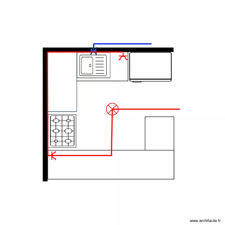 cocina remodelaci&oacute;n. Floor plan with 