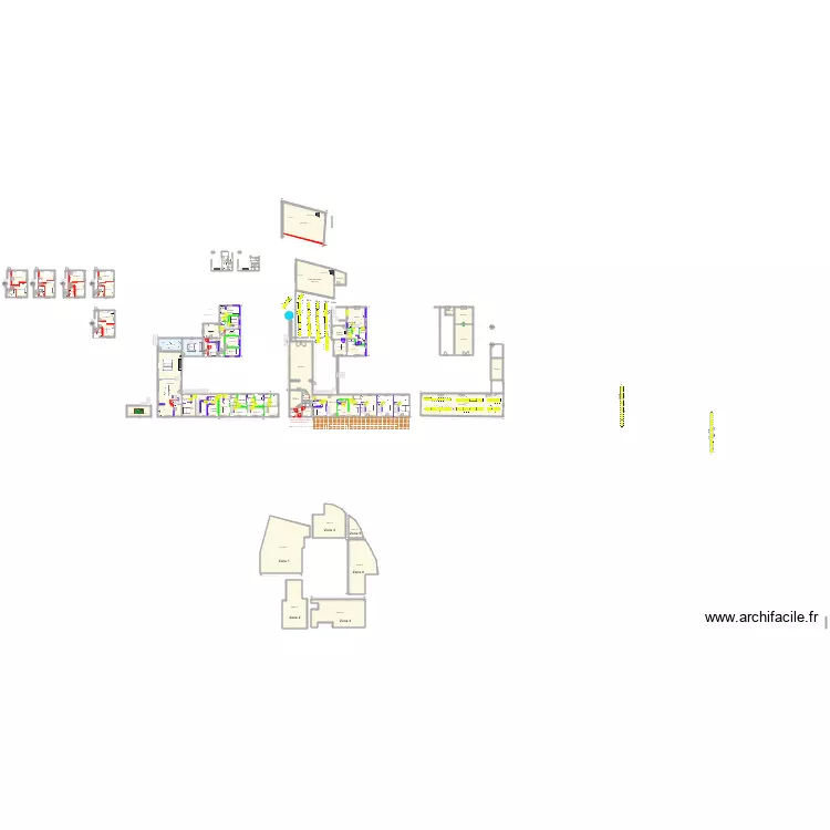Valbonne superficie cours. Floor plan with 
