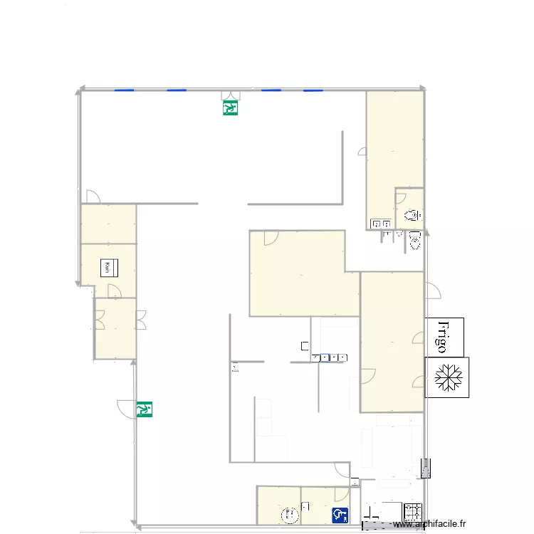Mar y tierra kitchen. Floor plan with 