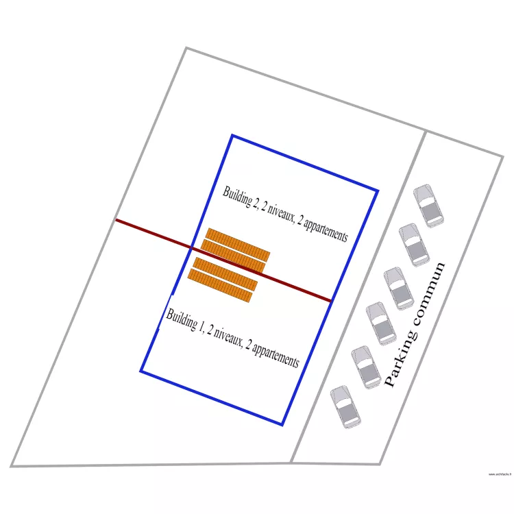 Partitionnnement. Floor plan with 