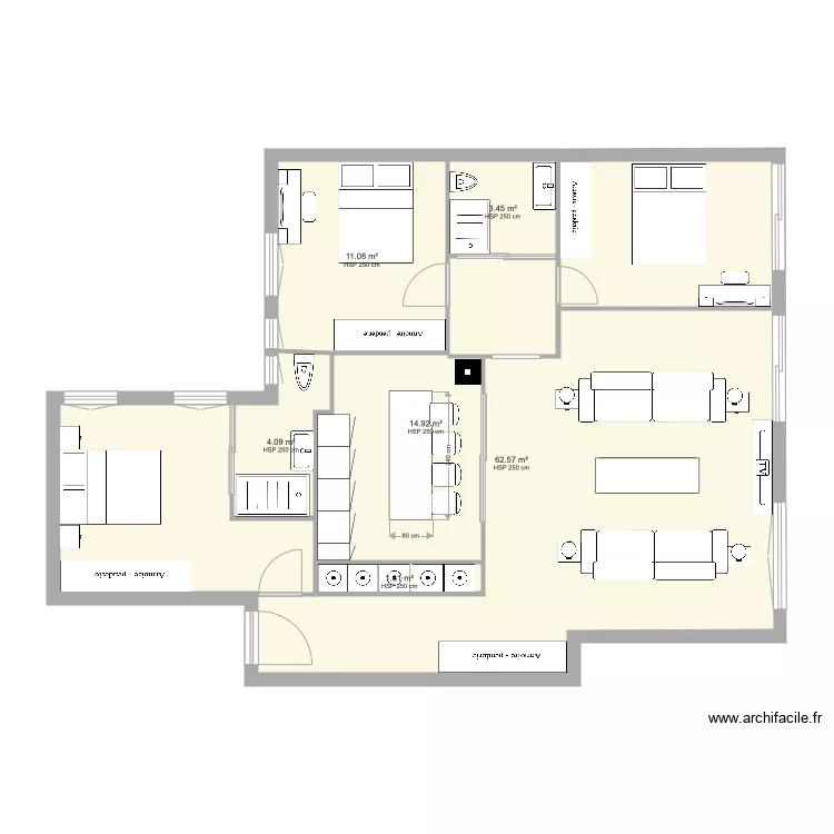 monica modesto la fuente. Floor plan with 