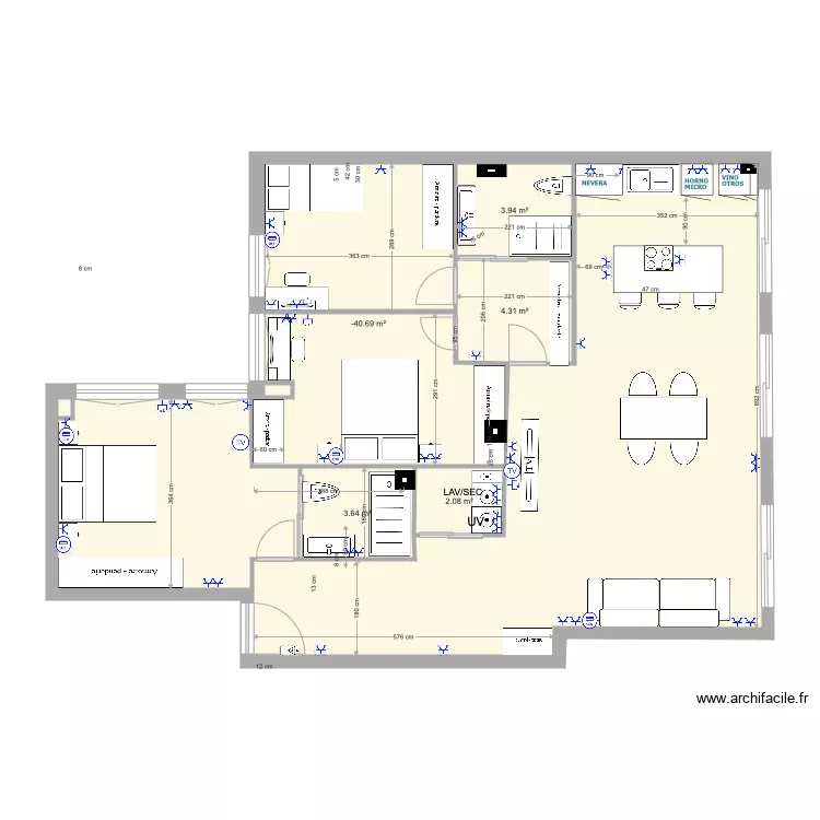monica modesto ENCHUFES. Floor plan with 