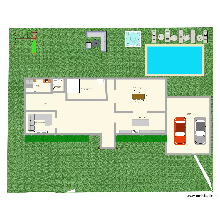 Melinas house . Floor plan with 