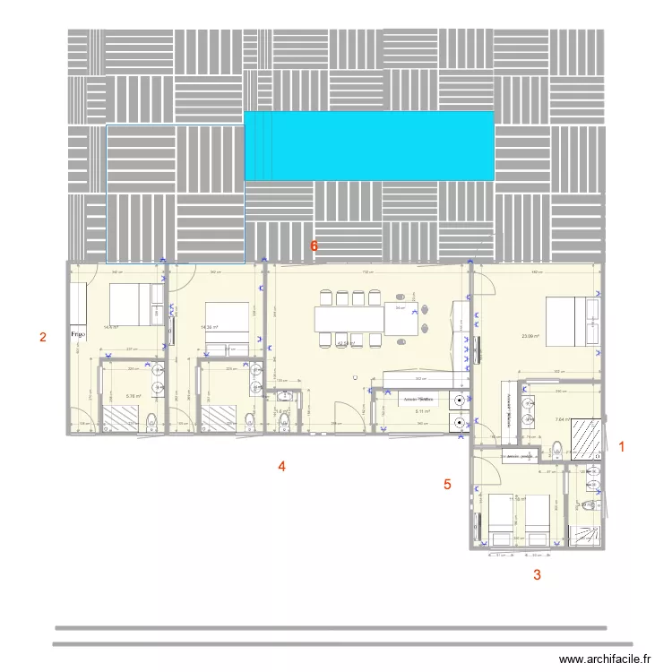 casa Balsa 2 test. Floor plan with 