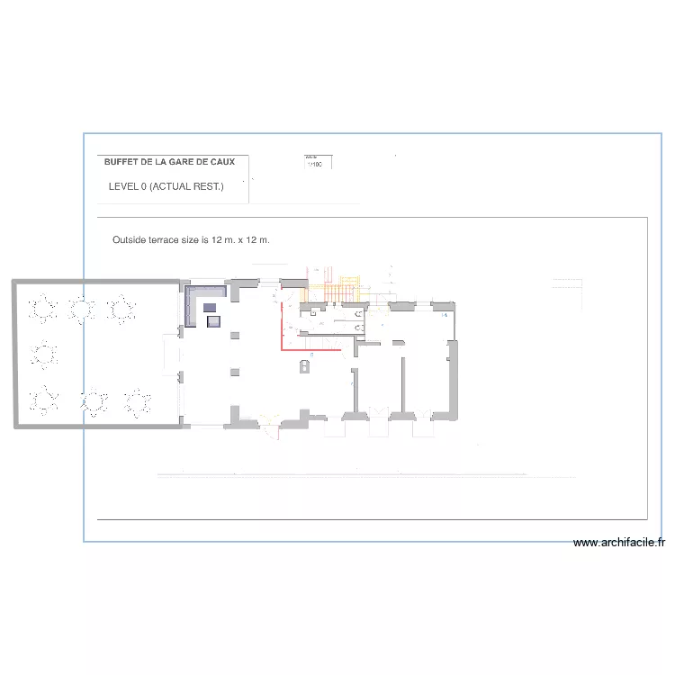 Buffet de la Gare Caux. Floor plan with Buffet de la Gare Caux. Floor plan with