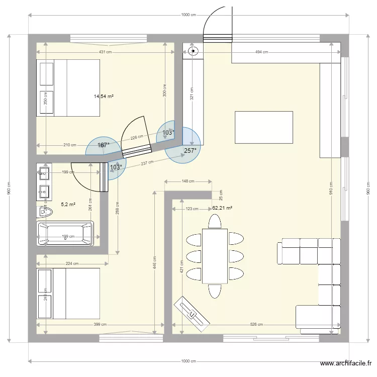 BON OK. Floor plan with 