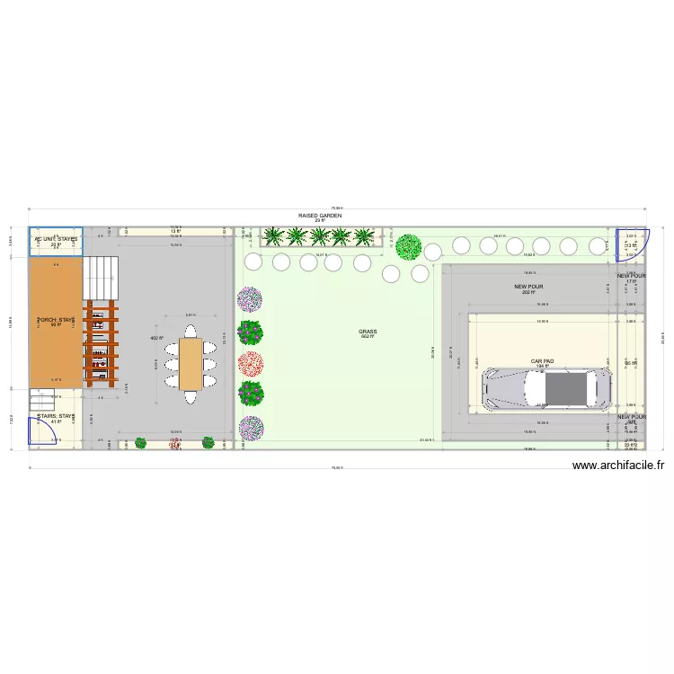 Backyard CARPORT IDEA 3. Floor plan with Backyard CARPORT IDEA 3. Floor plan with