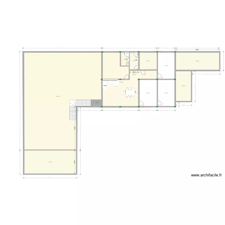 mwamba etage vue en plan. Floor plan with 