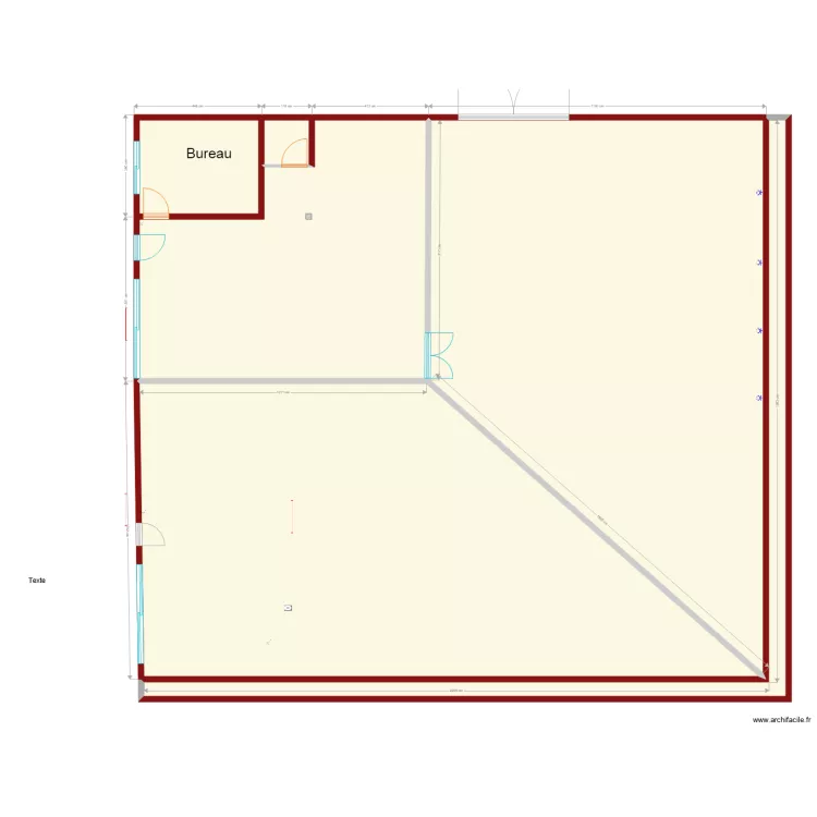 hangar Q10 vue en plan. Floor plan with 