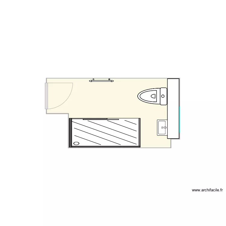 Flat 2 Bathroom. Floor plan with 