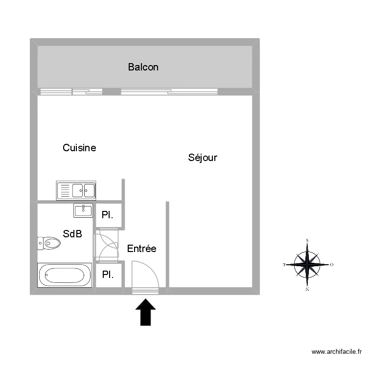 51335 SPISSER. Floor plan with 4  and 44 m²