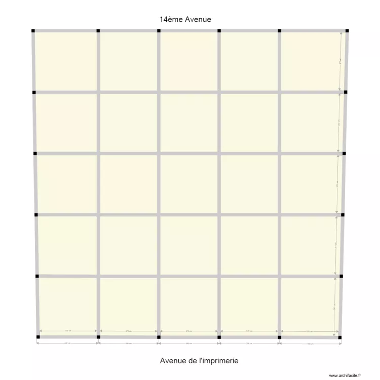 implantations 2 murs de clotures. Floor plan with 