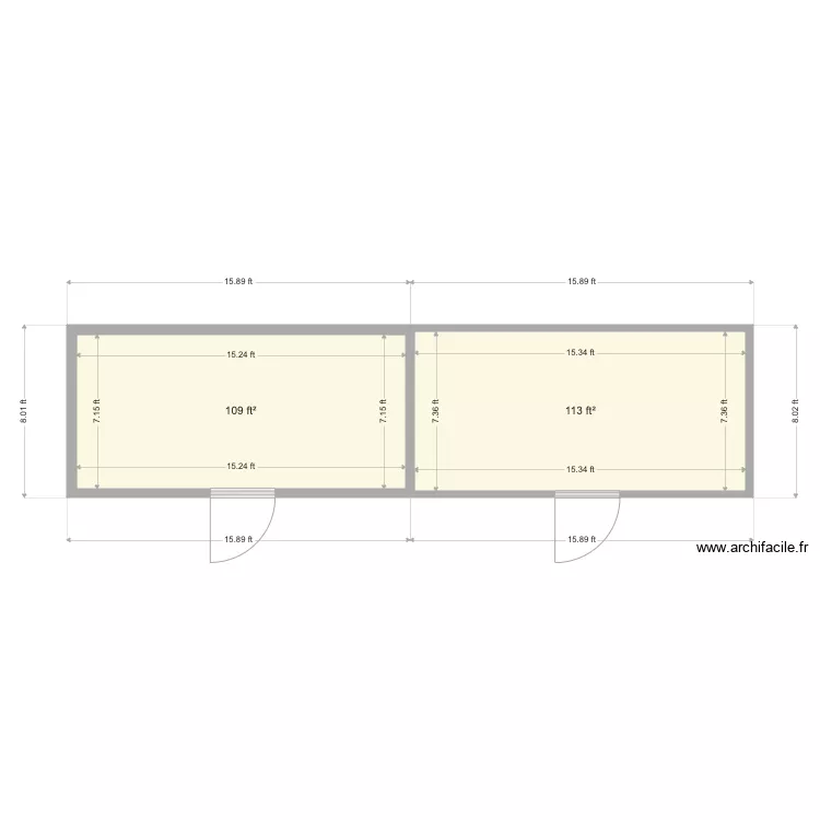 Pro 8 x 16. Floor plan with 