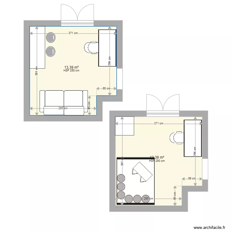 Working Room 1. Floor plan with 