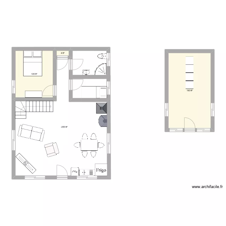 Chalet . Floor plan with 