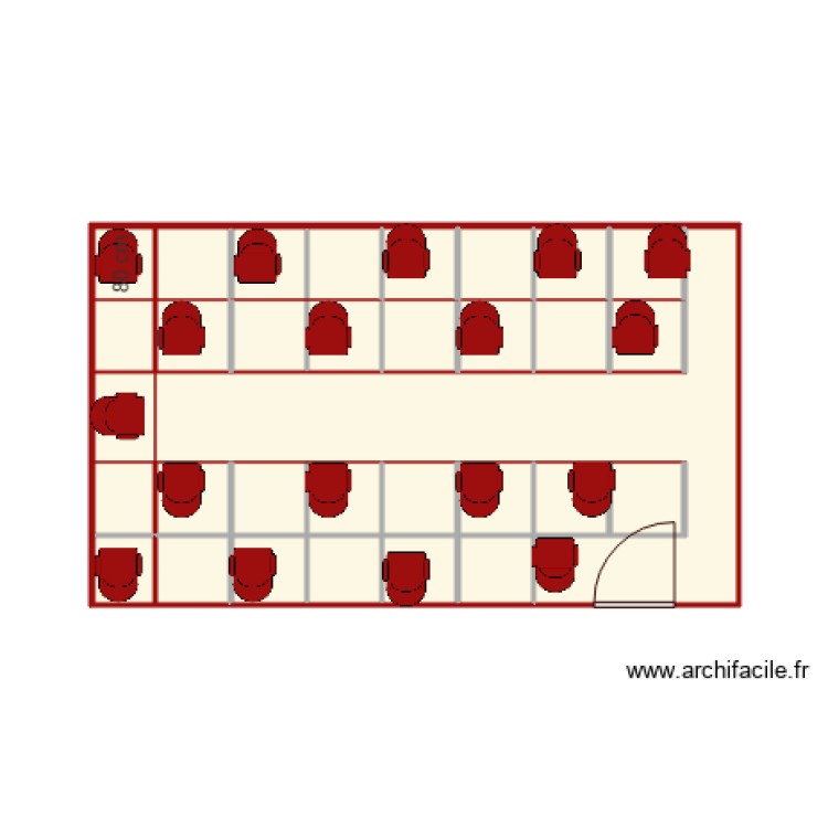 salle rouge v fauteuil. Floor plan with 0 room and 0 m2
