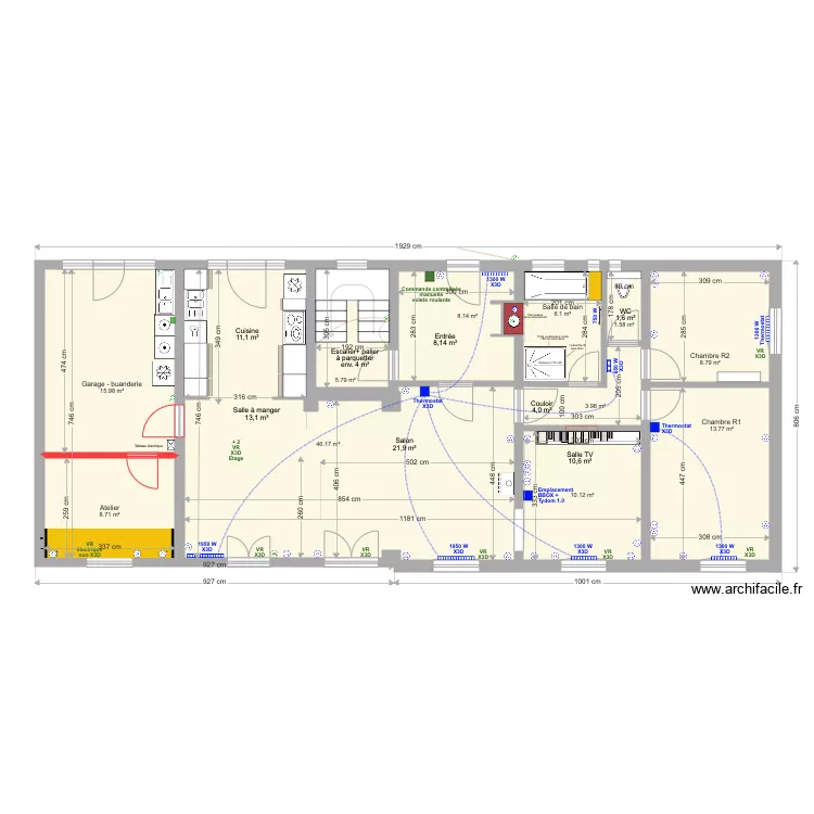 Chic à Chic RDC Domotique. Floor plan with Chic à Chic RDC Domotique. Floor plan with