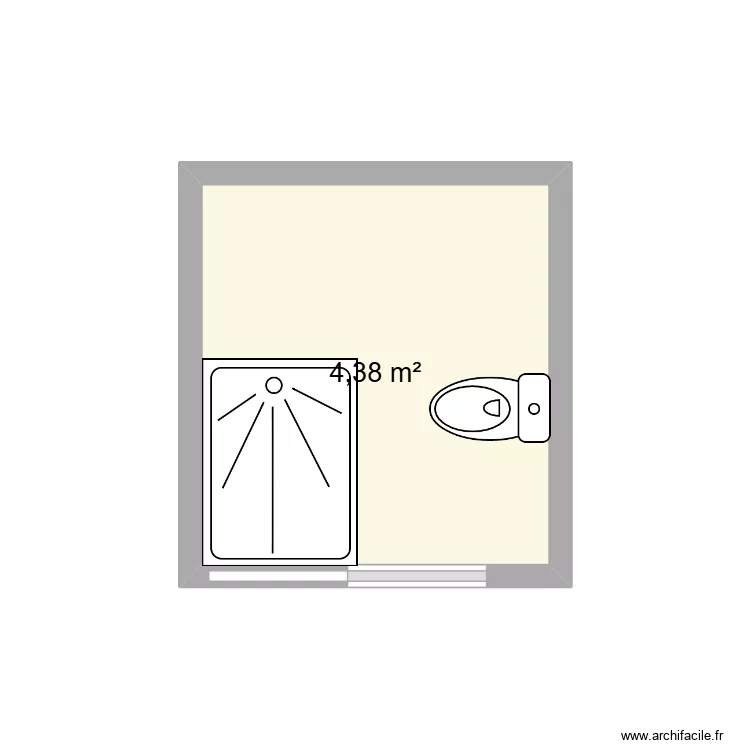 bathroom. Floor plan with 1  and 4 m²