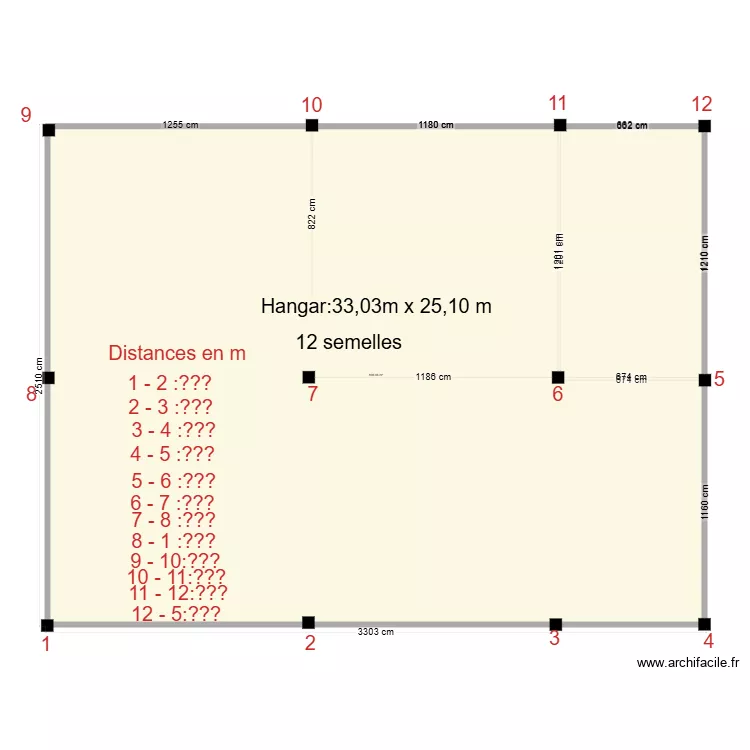 anciennes semelles. Floor plan with 