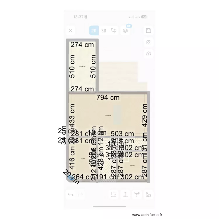 Clamart. Floor plan with 