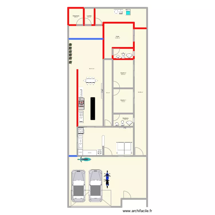 casa. Floor plan with 13  and 222 m²