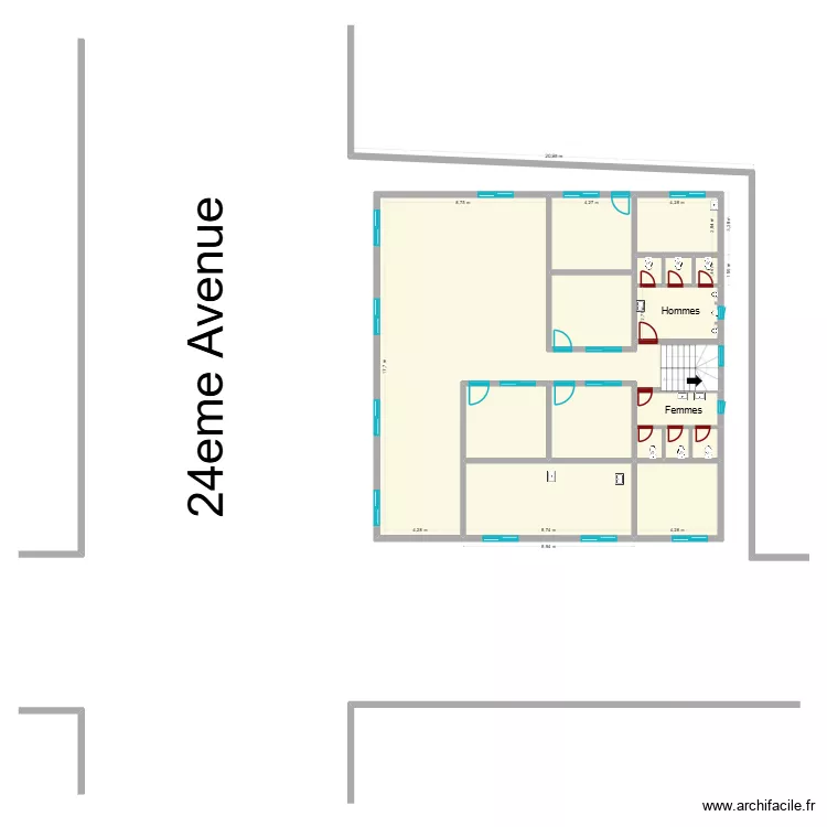 Yannick buyenzi 2eme etage. Floor plan with 