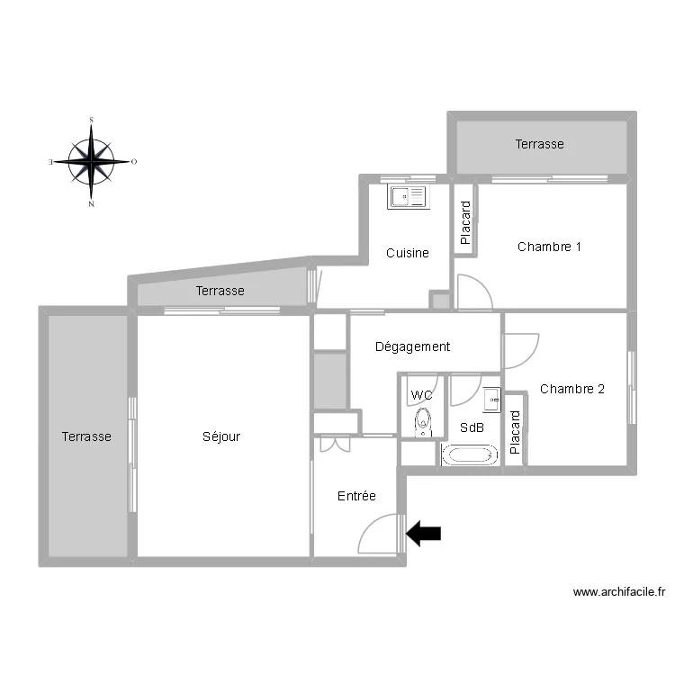 51223 BRUXELLE. Floor plan with 16  and 87 m²