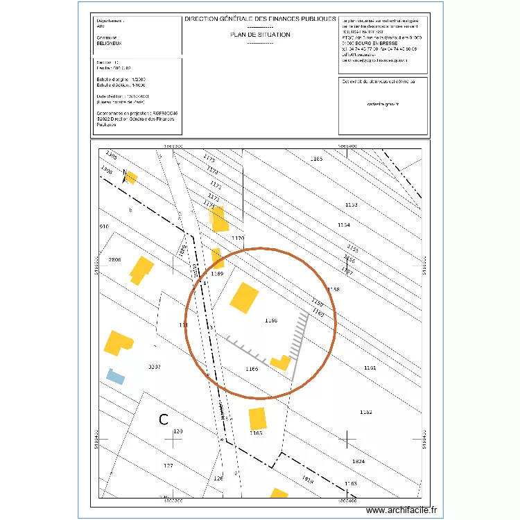 place de parking, b&eacute;ligneux. Floor plan with 