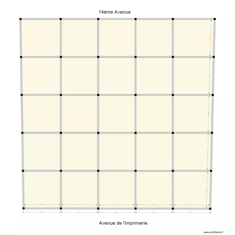 structure beton arm&eacute;. Floor plan with 