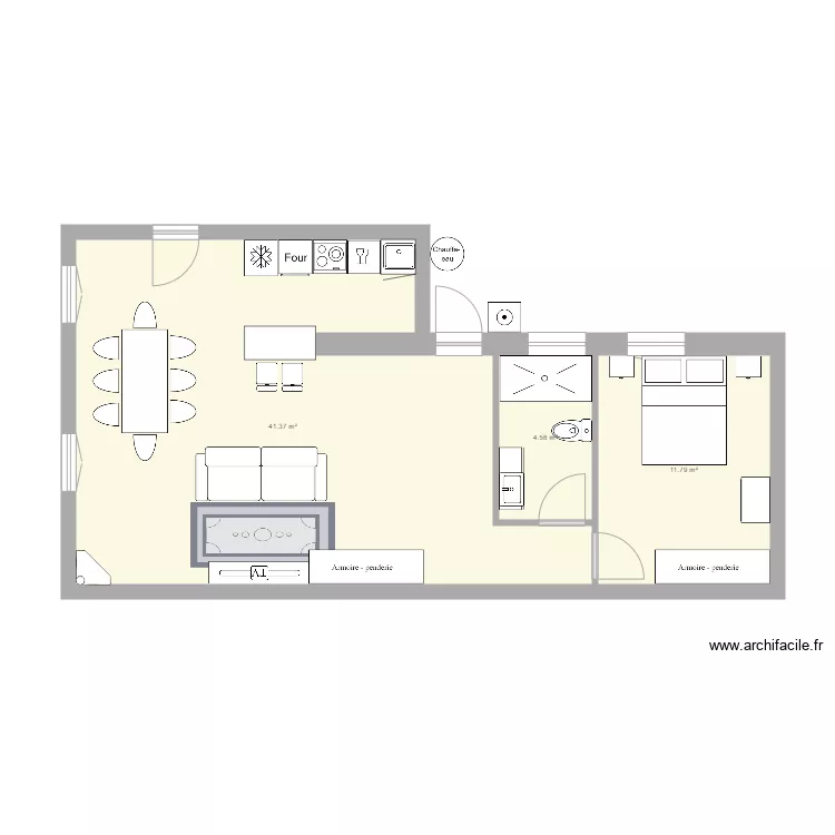 Casa 2. Floor plan with 