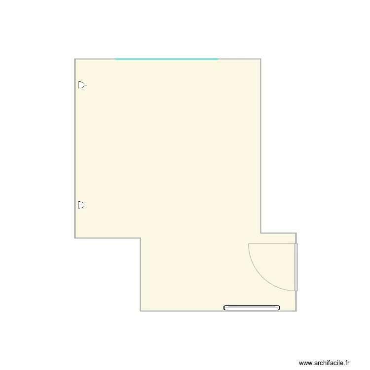 Flat 2 Big Bedroom. Floor plan with 