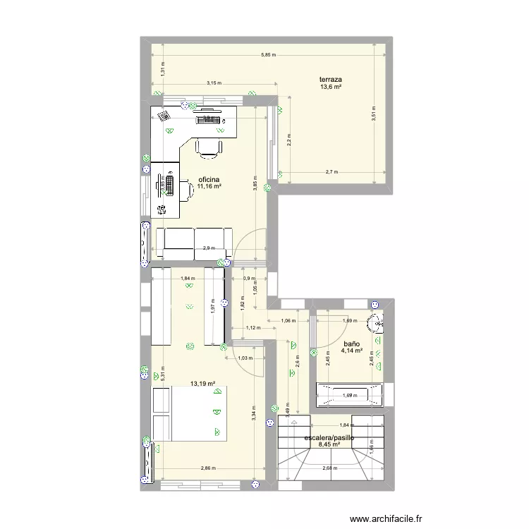 plantaalta2. Floor plan with 