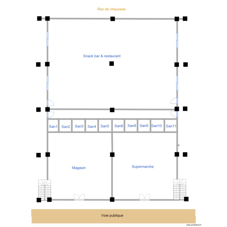 rez de chaussee. Floor plan with 0 room and 0 m2
