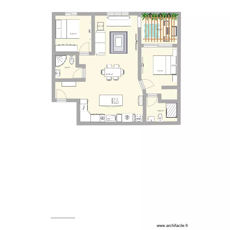 DI 2. Floor plan with 
