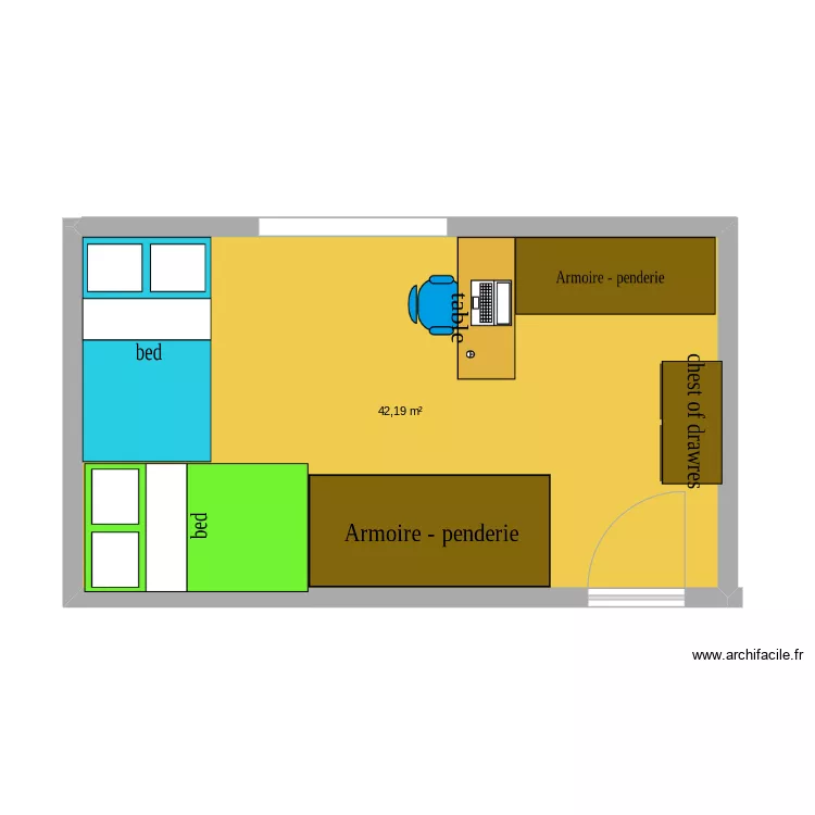 my room. Floor plan with 