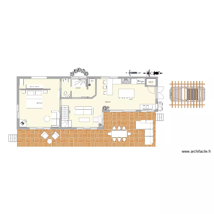 maison 3 . Floor plan with 