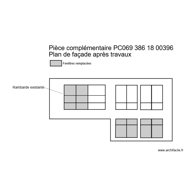 plan facades duguesclin apr&egrave;s . Floor plan with 