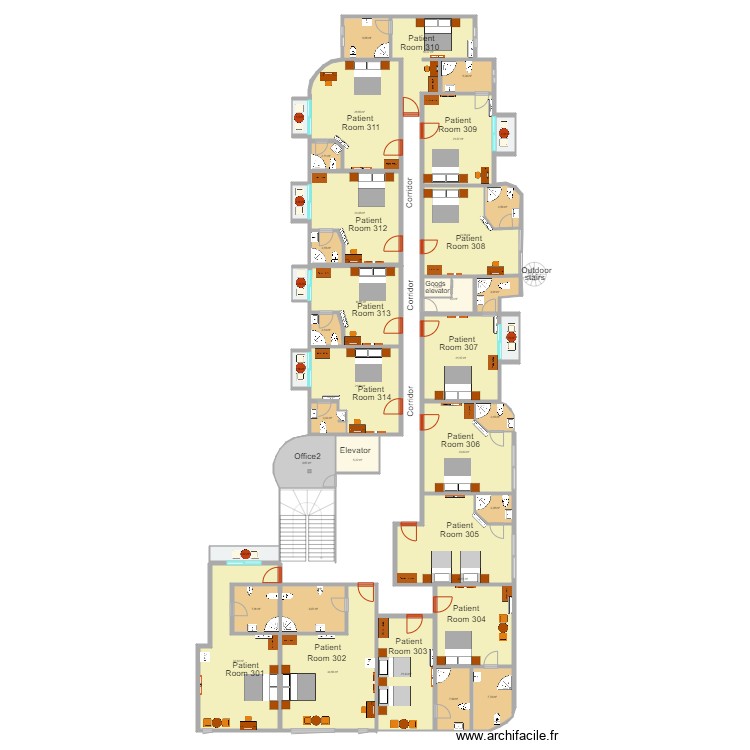 mirador clinic second floor. Floor plan with 0 room and 0 m2