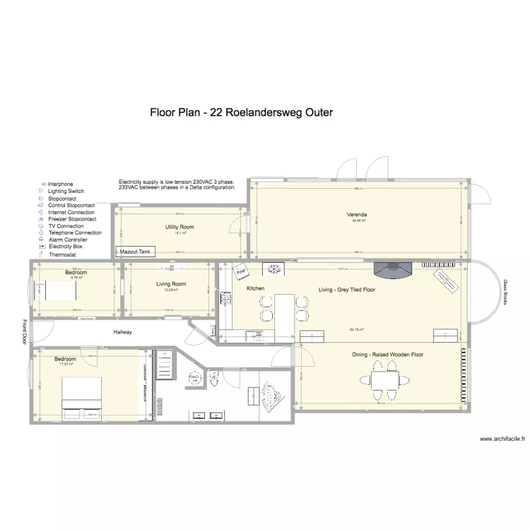 22 Roelandersweg Outer. Floor plan with 