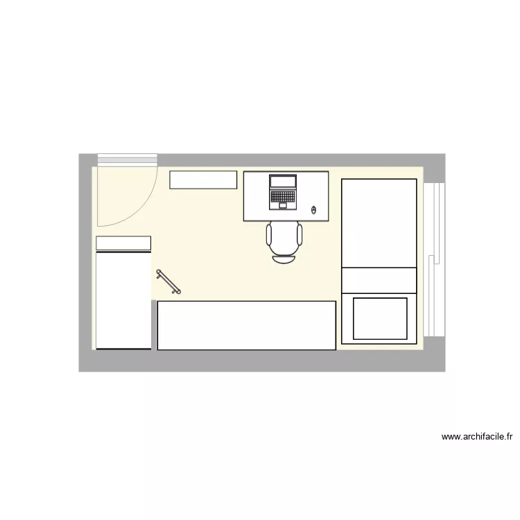 Habitaci&oacute;n. Floor plan with 