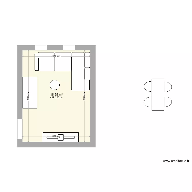 Living Room 2. Floor plan with 