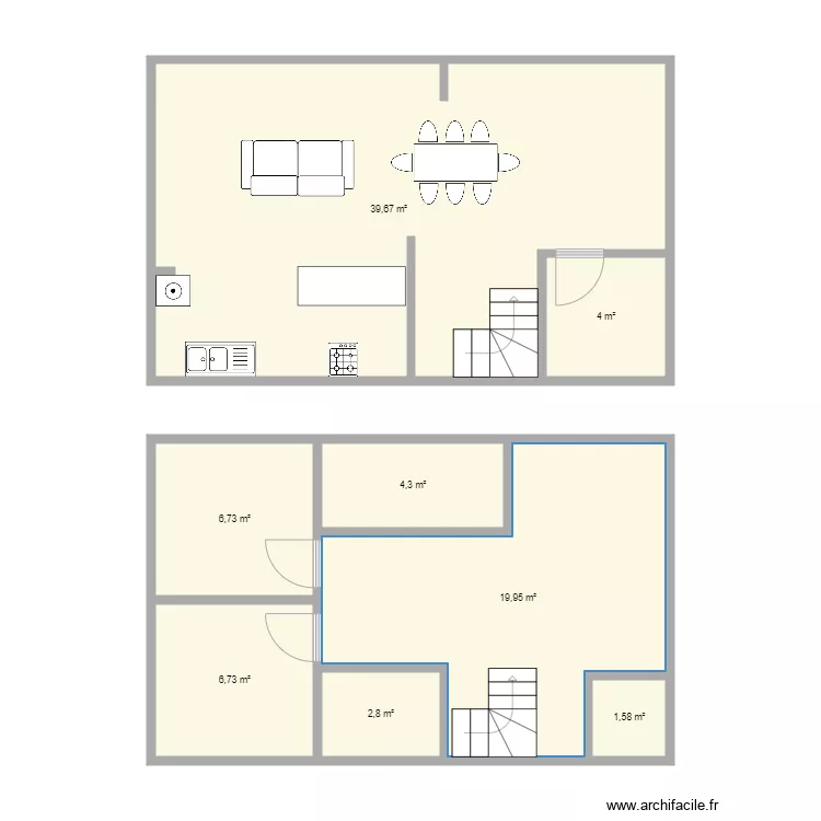 boceto casa mama. Floor plan with 