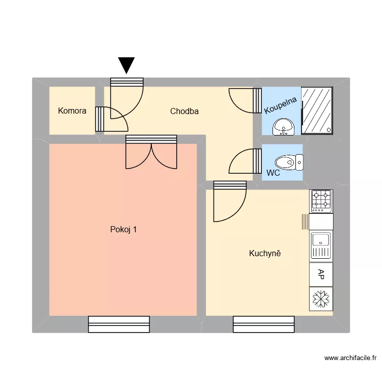 Hornická 647, byt 11. Floor plan with Hornická 647, byt 11. Floor plan with