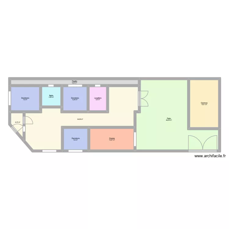 Balcarce y Benitez. Floor plan with 11 and 141 m² Balcarce y Benitez. Floor plan with 11 and 141 m²