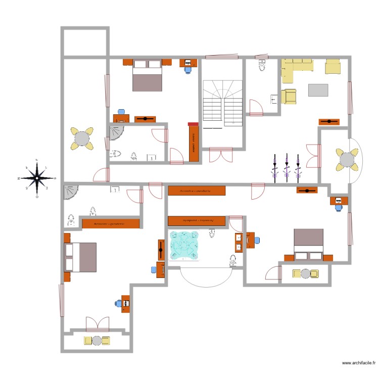 jocelyn Benin premier etage1. Floor plan with 0 room and 0 m2