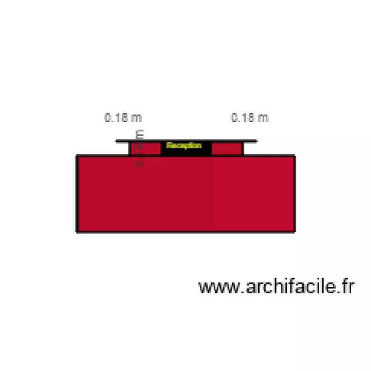 Reception desk outside choix1. Floor plan with 