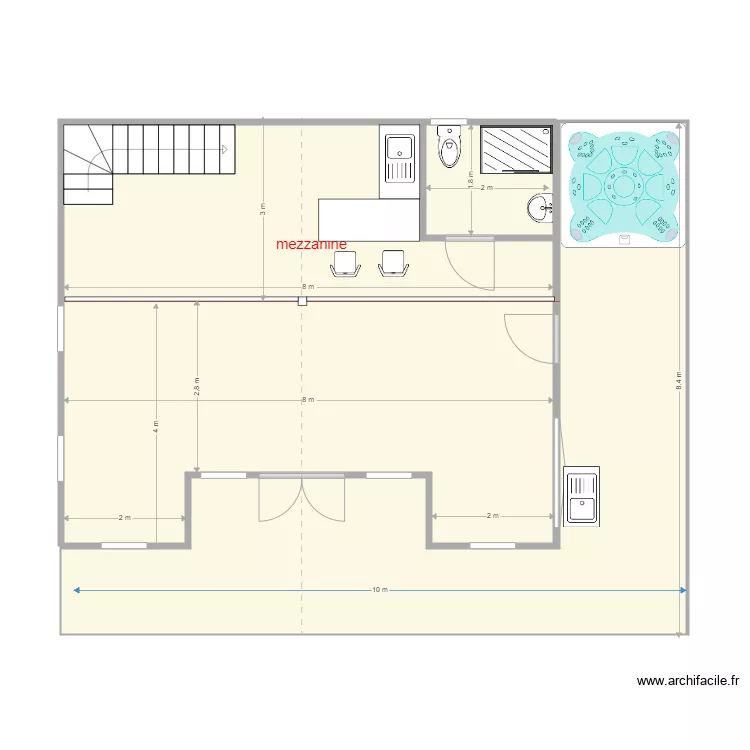 Mila Bar. Floor plan with 