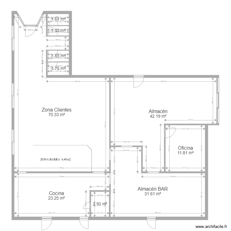 55805 Plano Actual. Floor plan with 