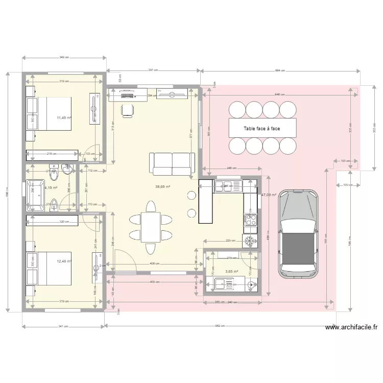 Casa2. Floor plan with 