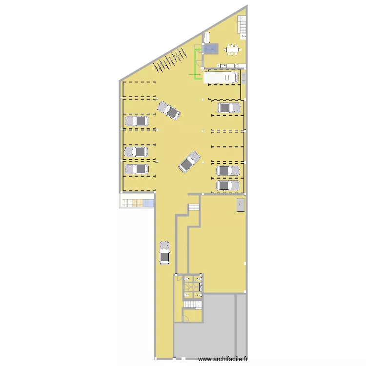 Milcamps V2 mesures exactes. Floor plan with 